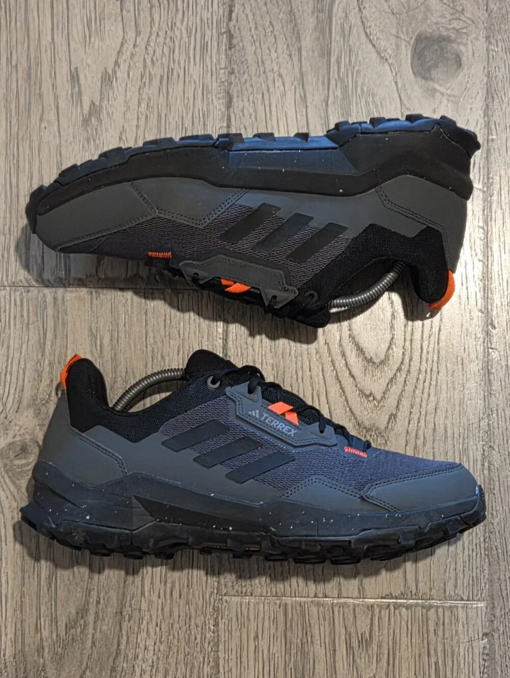 adidas Terrex AX4 Trail Hiking Shoes Sneakers - Grey & Solar Red - Size 12 Men's